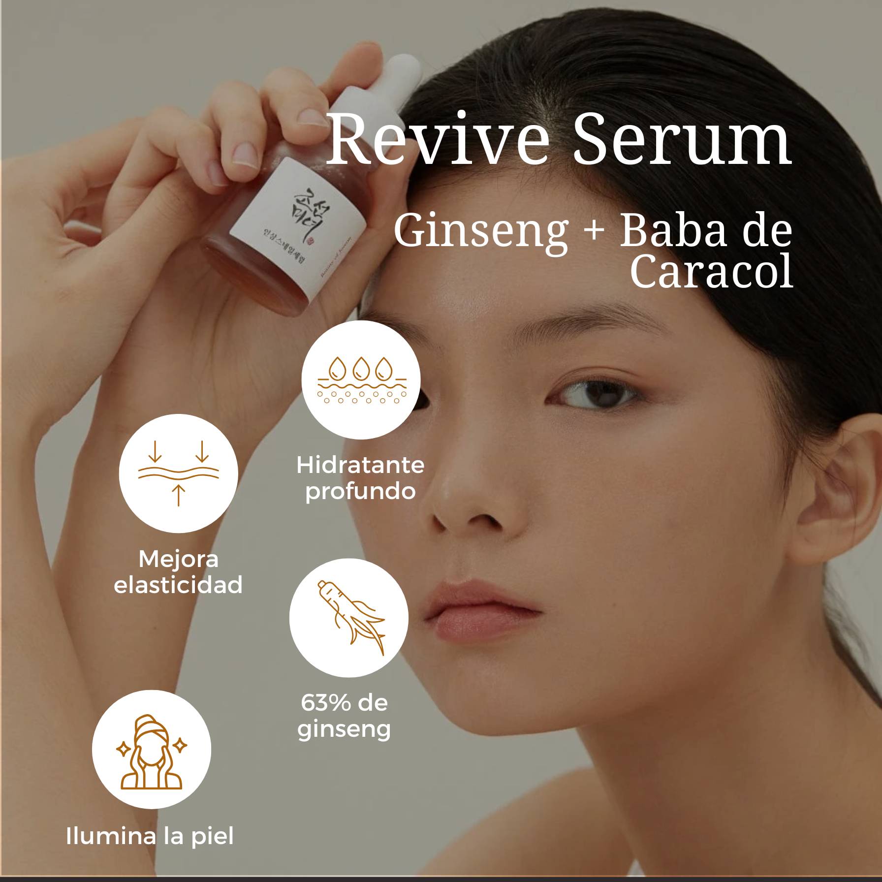 Revive Serum: Baba de caracol y Ginseng 30ML